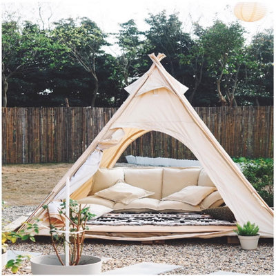 Latourreg Pyramidal Type Double Layer All Season Tent Khaki Glamping ...