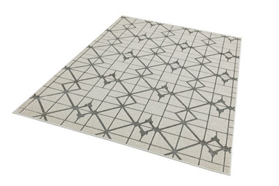 Lattice Geometric Modern Cotton Backing Rug for Living Room Bedroom and Dining Room-240cm X 340cm