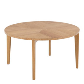 Laudal Coffee Table in Oak and stained Rubberwood Base