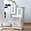 Laundry Basket 2 Tier 3 Section Laundry Hamper Sorter Divided Clothes Storage Organizer on Wheels