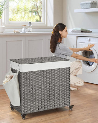 Washing basket on sale with compartments