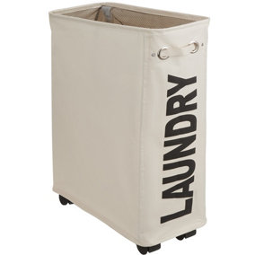 Laundry Basket - Slim design - beige