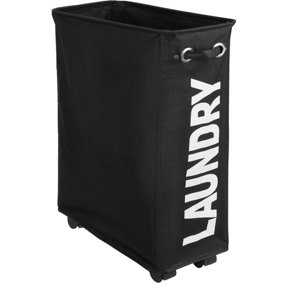 Laundry Basket - Slim design - black