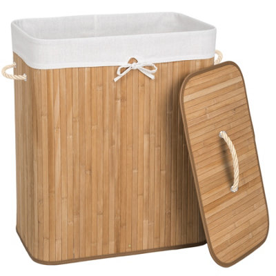 Laundry basket with laundry bag - beige