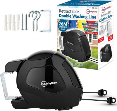Laundry Mate Retractable Washing line Duo Reels 2x13M Heavy Duty ...