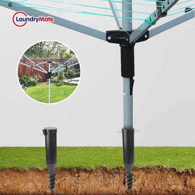 Rotary washing line online holder