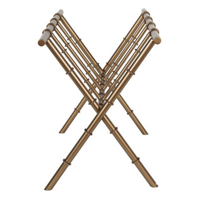 Laura Ashley Bamboo Finish Magazine Rack - Iron - L26 x W46.5 x H36 cm ...