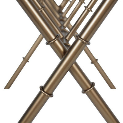 Laura Ashley Bamboo Finish Magazine Rack - Iron - L26 x W46.5 x H36 cm ...