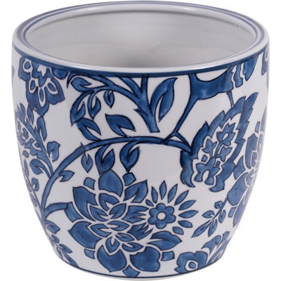 Laura Ashley Blue and White Adain Porcelain Planter Large