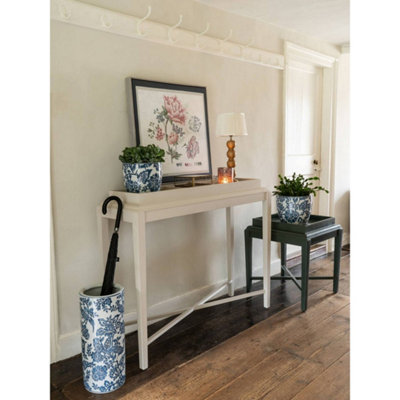 LAURA ASHLEY ホワイト　植木鉢　32センチ ローラアシュレイ32cmホワイト鉢アンティーク鉢植木鉢鉢植え