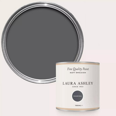 Laura Ashley Charcoal Matt Emulsion Paint Sample