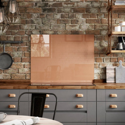 Laura Ashley Copper Glass Kitchen Splashback 900mm x 750mm