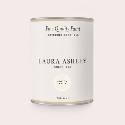 Laura Ashley Cotton White 750ml Exterior Eggshell Paint