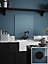 Laura Ashley Crystal Clear Glass Kitchen Splashback (Matt Black Cap) 600 x 750mm