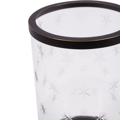 Laura Ashley Dark Bronze Cleverton Hurricane Lamp Medium