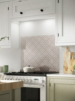 Laura Ashley Mr Jones Dove Grey Glass Kitchen Splashback 900mm x 750mm