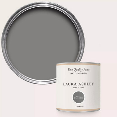 Laura Ashley Pale Charcoal Matt Emulsion Paint Sample
