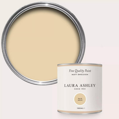 Laura Ashley Pale Gold Matt Emulsion Paint Sample