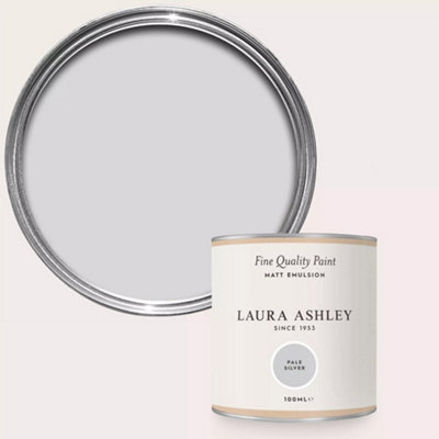 Laura Ashley Pale Silver Matt Emulsion Paint Sample