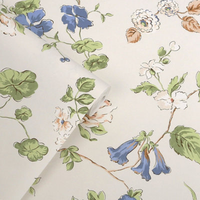 Laura Ashley Pennywell Grove Chalk Blue wallpaper