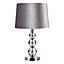 Laura Ashley Selby Grande Small Table Lamp Polished Nickel & Glass Ball Base Only