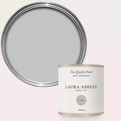 Laura Ashley Silver Matt Emulsion Paint Sample