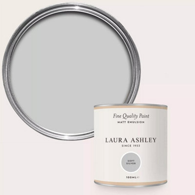 Laura Ashley Soft Silver Matt Emulsion Paint Sample