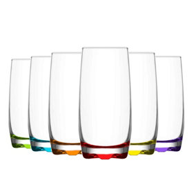 LAV - Adora Highball Glasses - 390ml - Multicolour - Pack of 6