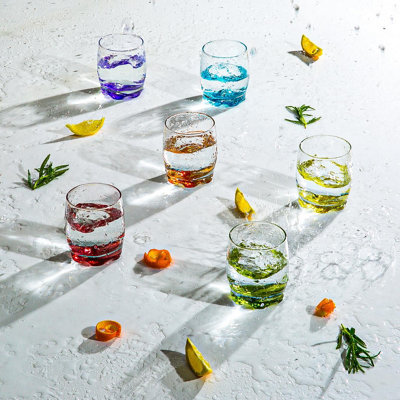 LAV - Adora Tumbler Glasses - 290ml - Multicolour - Pack of 6 - 6