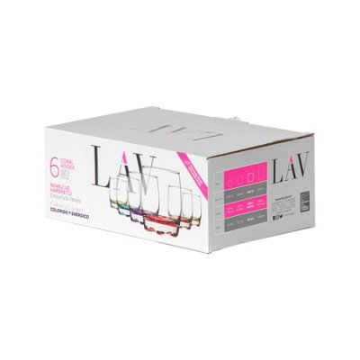 LAV - Adora Tumbler Glasses - 290ml - Multicolour - Pack of 6 - 5