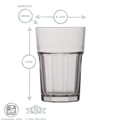 LAV - Aras Highball Glasses - 365ml - Multicolour - Pack of 6 - 3