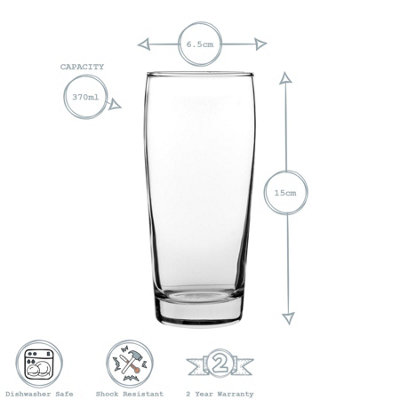 LAV - Bardi Classic Beverage Glasses - 370ml - Pack of 6
