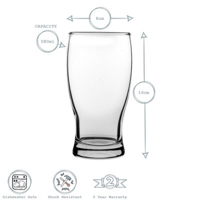LAV - Belek Classic Beverage Glasses - 580ml - Pack of 6