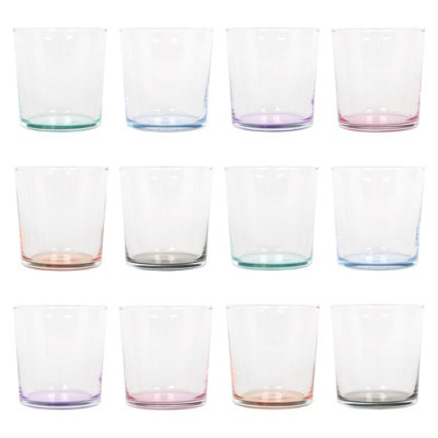 LAV Bodega Glass Tumblers - 345ml - Colour Base - Pack of 12