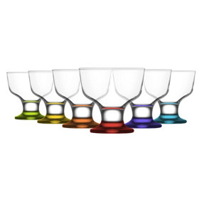 LAV - Destina Glass Ice Cream Bowls - 10cm - Multicolour - Pack of 6