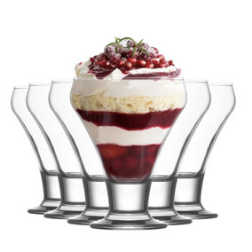 LAV - Frosty Glass Ice Cream Bowls - 9cm - Pack of 6