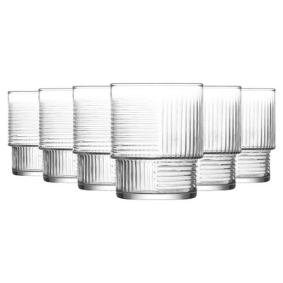 LAV Helen Stacking Whisky Glasses 325ml Pack of 6 DIY at B&Q