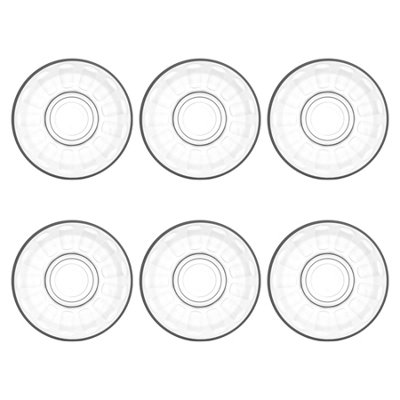LAV - Klasik Dimpled Glass Tea Cup Saucers - 10cm - Pack of 6
