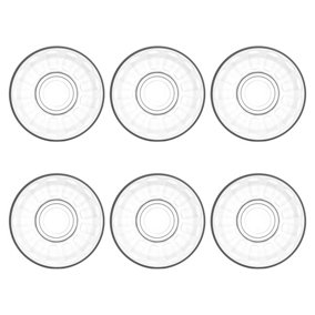LAV - Klasik Dimpled Glass Tea Cup Saucers - 10cm - Pack of 6