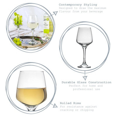 LAV - Lal White Wine Glasses - 295ml - Pack of 6