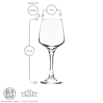 LAV - Lal White Wine Glasses - 295ml - Pack of 6