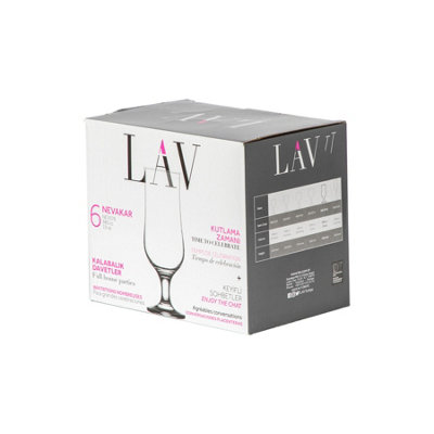 LAV - Nevakar Craft Beverage Glasses - 385ml - Pack of 6