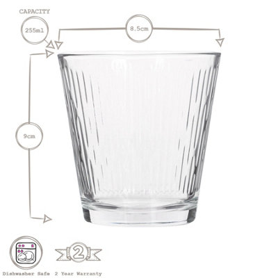 LAV Nora Glass Tumblers - 255ml - Pack of 6
