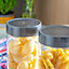 LAV - Novo Glass Food Storage Jars - 1.4L - Grey - Pack of 6