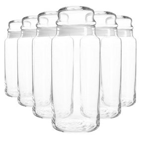 LAV - Sera Glass Food Storage Jars - 1.4L - White - Pack of 6