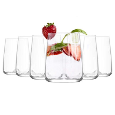  GARNETIN 4 Pack Glass Cups Set, 20 oz Glasses Tumbler