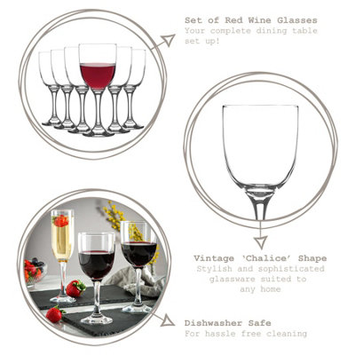 LAV - Tokyo Red Wine Glasses - 365ml - Pack of 6