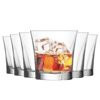 LAV - Truva Whisky Glasses - 280ml - Pack of 6 | DIY at B&Q