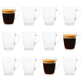 LAV Vega Glass Coffee Cups - 350ml - Pack of 12