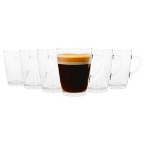 LAV Vega Glass Coffee Cups - 350ml - Pack of 6